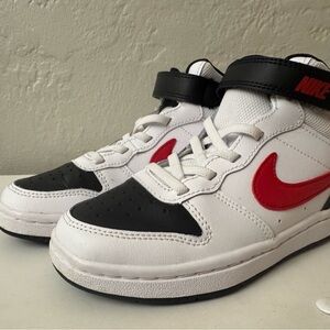 Nike Kids 13c Sneakers in White, Black, and Red